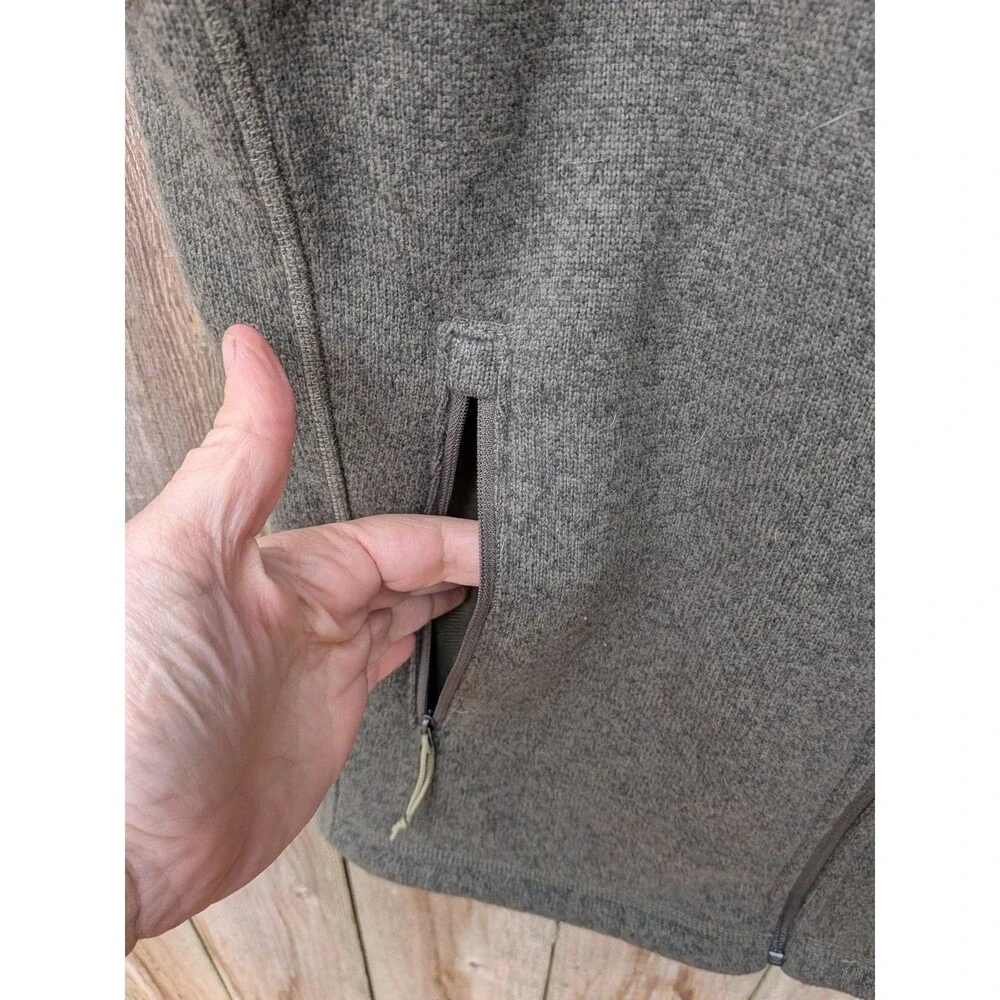 The North Face Gordon Lyons Fleece Vest Medium Heather Green Brown Olive 2017